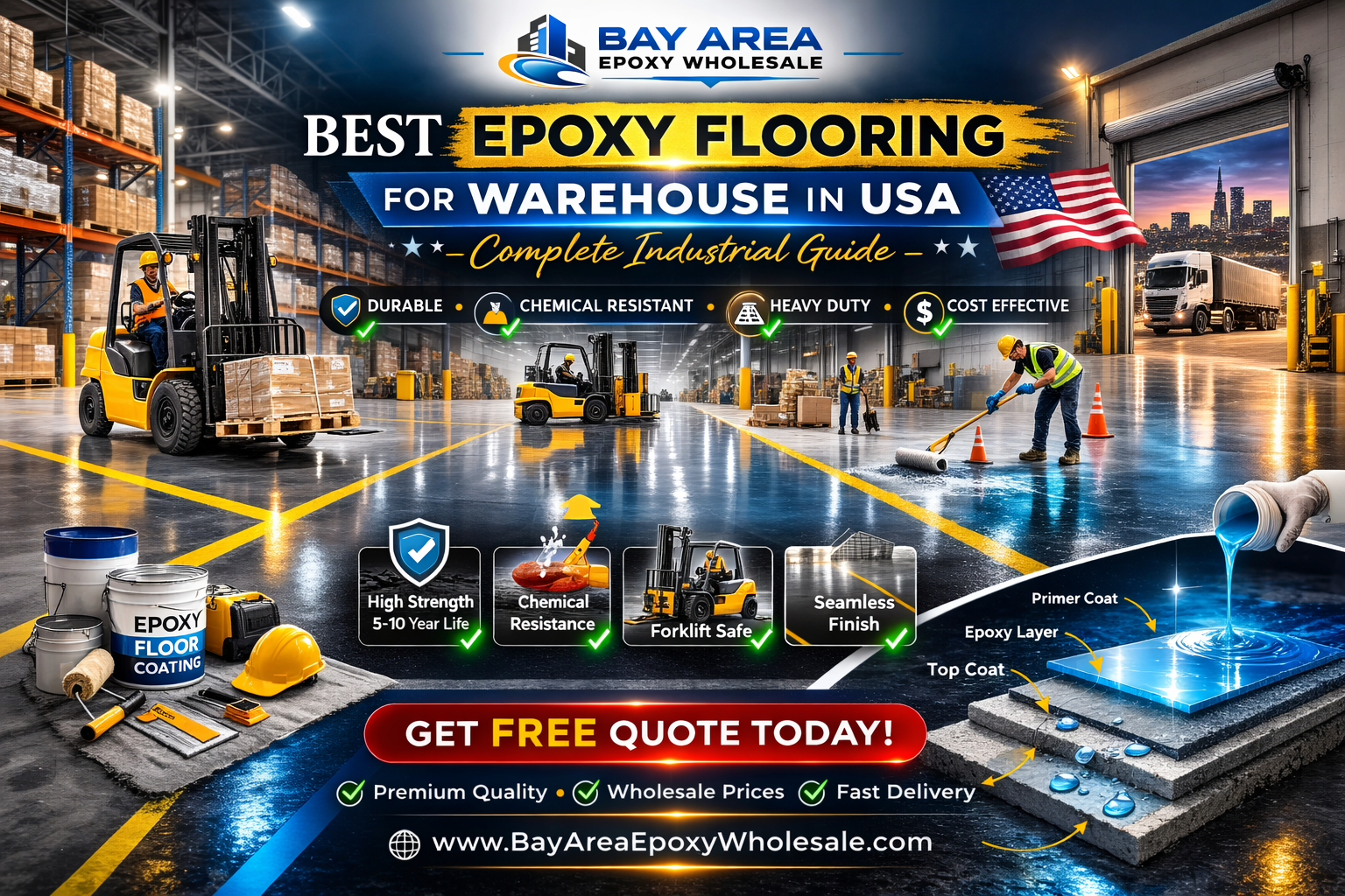 Best Epoxy Flooring for Warehouse in USA (Complete Industrial Guide)