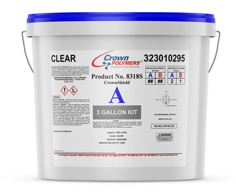 8318 CrownShield UV Epoxy | Metallic | Top Coat | 100% Solids | Standard | 3 Gallon Kit