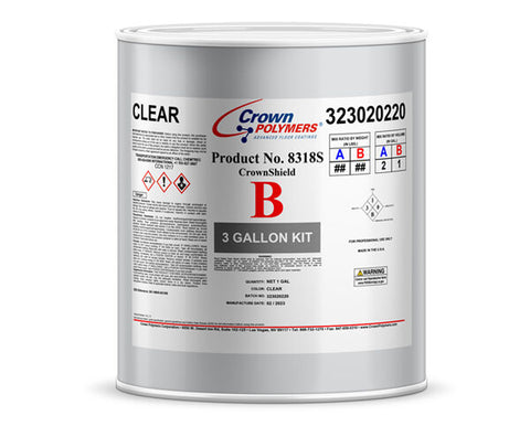 8318 CrownShield UV Epoxy | Metallic | Top Coat | 100% Solids | Standard | 3 Gallon Kit